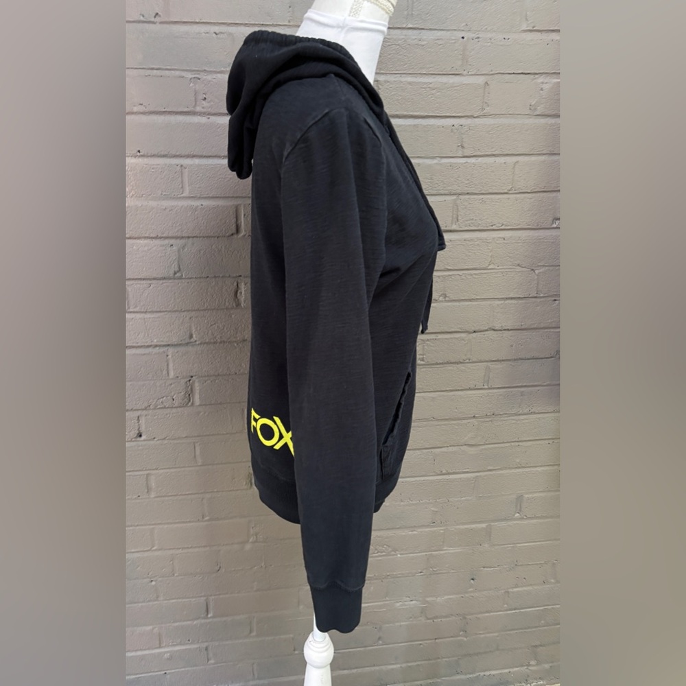 FOX Charcoal Gray zip front hoodie - Picture 6 of 9